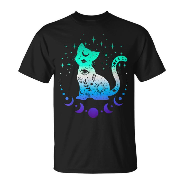 New Blue Gay Male Mlm Pride Flag Astrology Cat T-Shirt