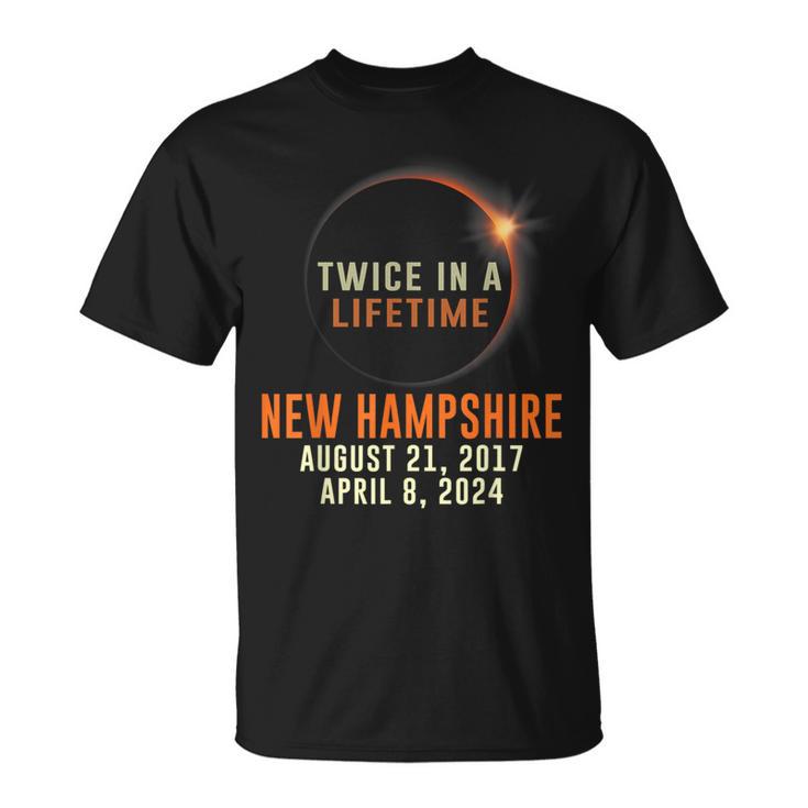 New Hampshire Total Solar Eclipse Twice In A Lifetime 2024 T-Shirt