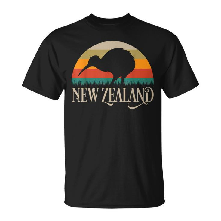 New Zealand Kiwi Vintage Bird Nz Travel Kiwis New Zealander T-Shirt