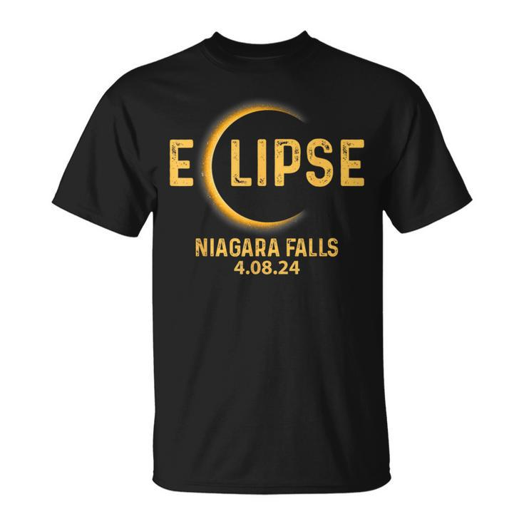 Niagara Falls Ny Total Solar Eclipse Party 2024 Usa Map T-Shirt