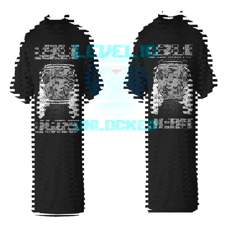 Nivel 10 Desbloqueado Equipo Fiesta Celebre Cumpleaños Camiseta unisex