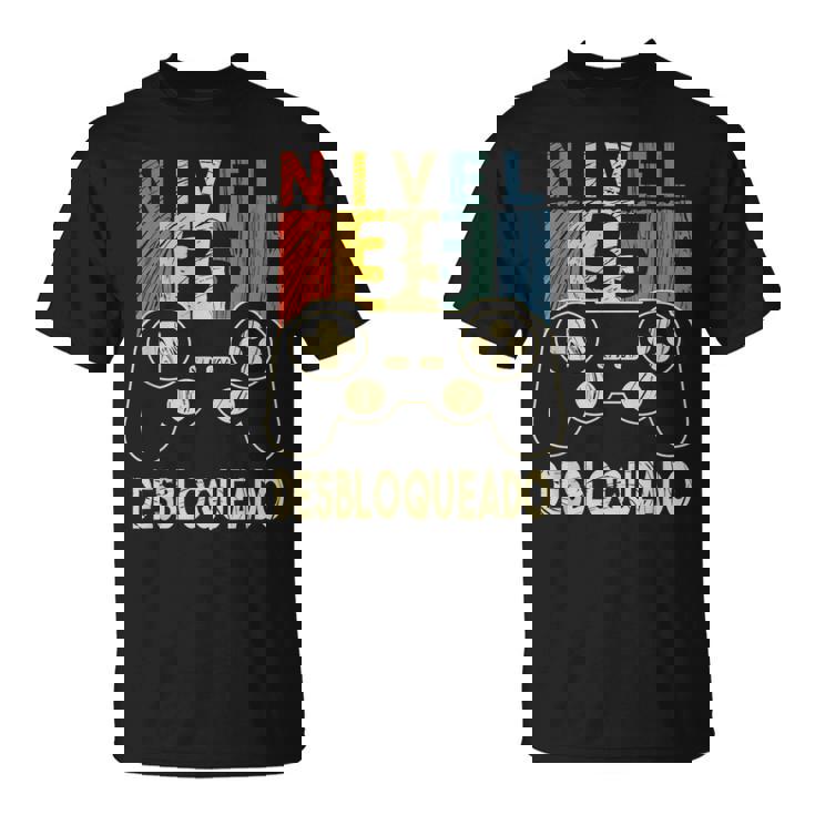 Nivel 35 Desbloqueado Gamer 35 Años Cumpleaños Camiseta unisex