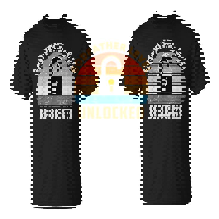Nivel Del Padrino Desbloqueado Regalo Del Padrino Camiseta unisex