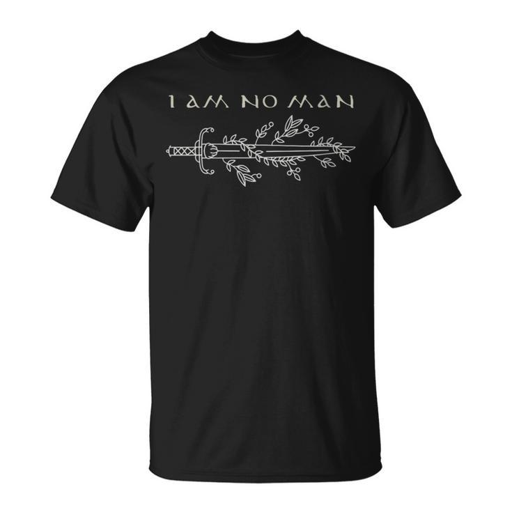 I Am No Man Reading Bookish Vintage Gothic Meme T-Shirt