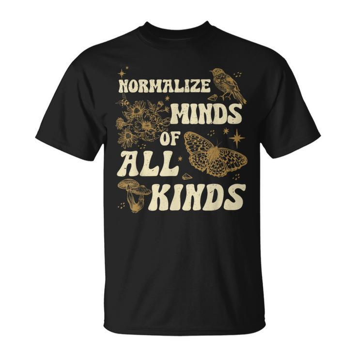 Normalize Minds Of All Kinds Neurodiversity Autism Awareness T-Shirt