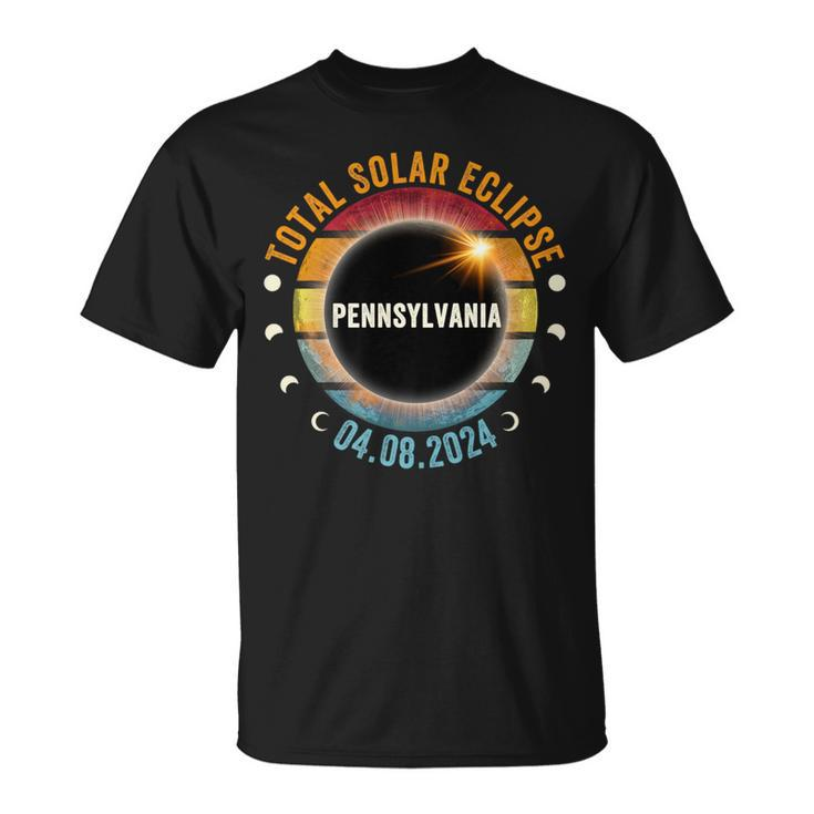 North America Total Solar Eclipse 2024 Pennsylvania Usa T-Shirt