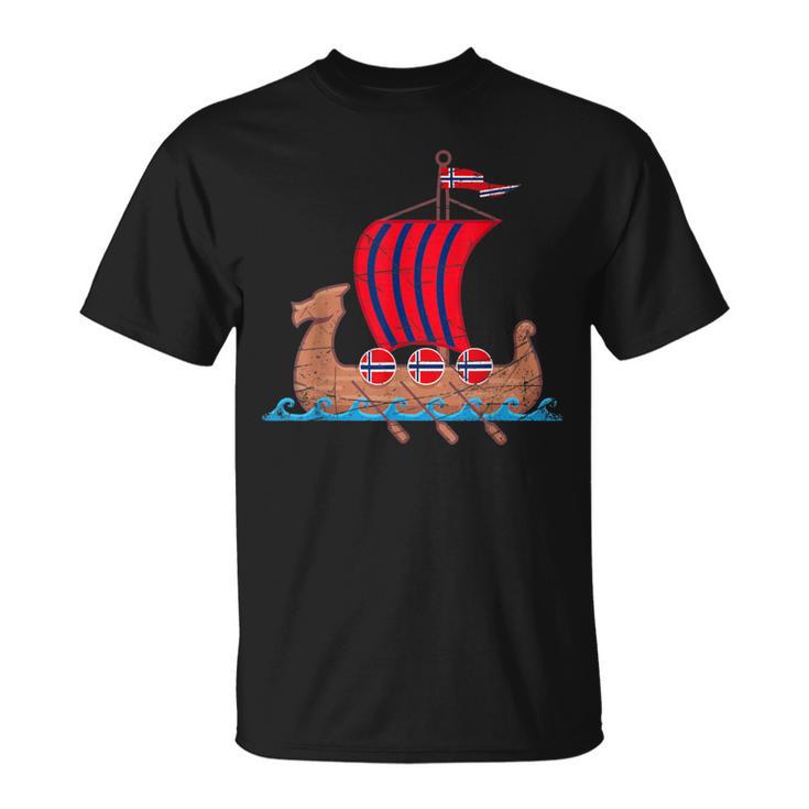 Norwegian Flagiking Ship Norway T-Shirt