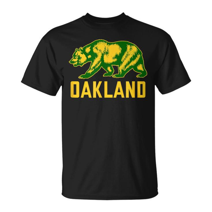 Oakland California Flag Bear Oakland California T-Shirt