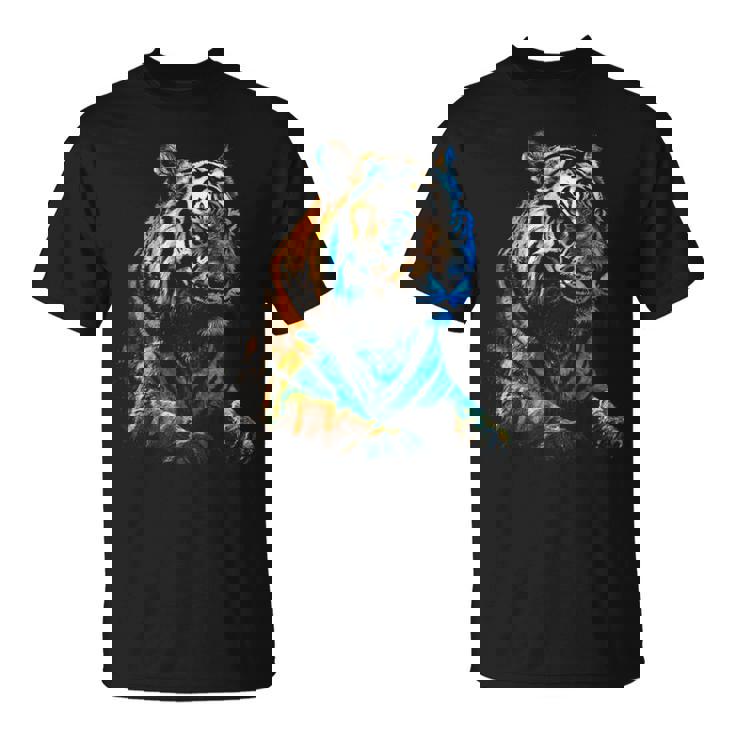 Obra De Arte De Tigre Animal Arte Camiseta unisex