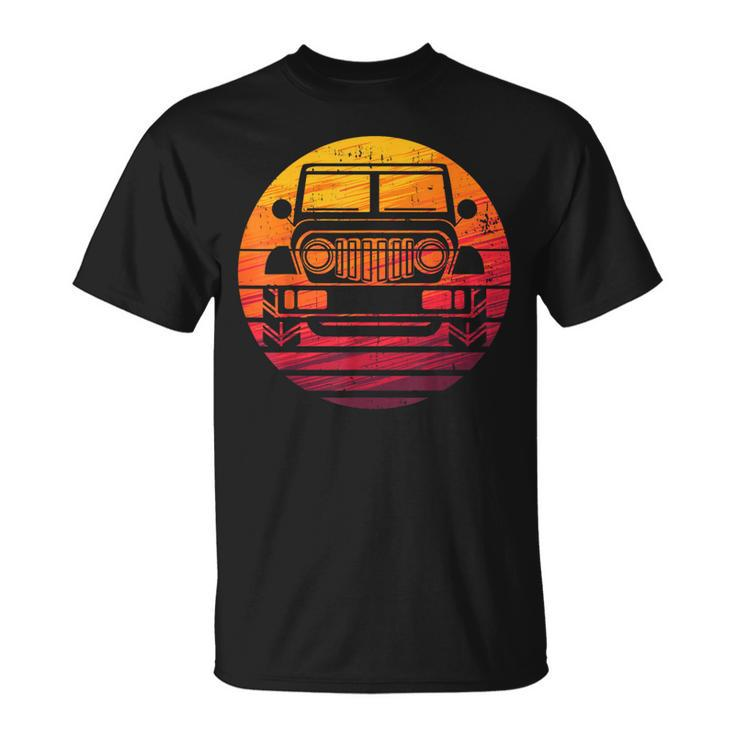 Off Road 4X4 Vintage Retro 70S Sunset Off Road T-Shirt