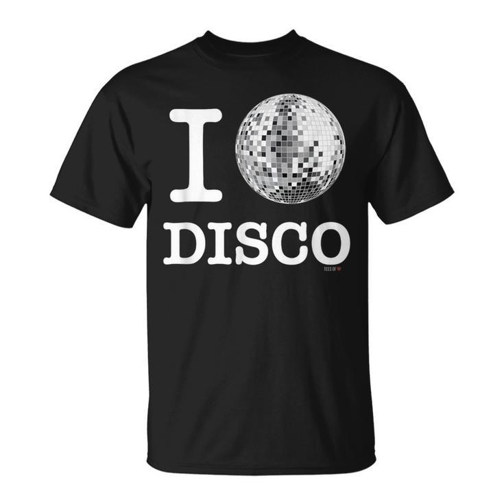 Official I Love Disco White Mirror Ball T-Shirt