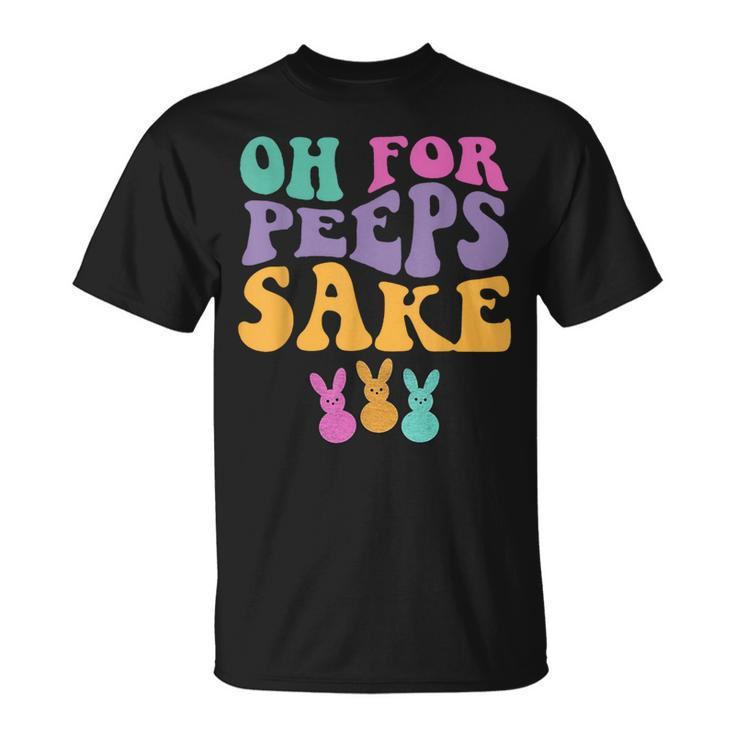 Oh For Bunnies Sake Cute Leopard Bunny Happy Easter Day 2024 T-Shirt