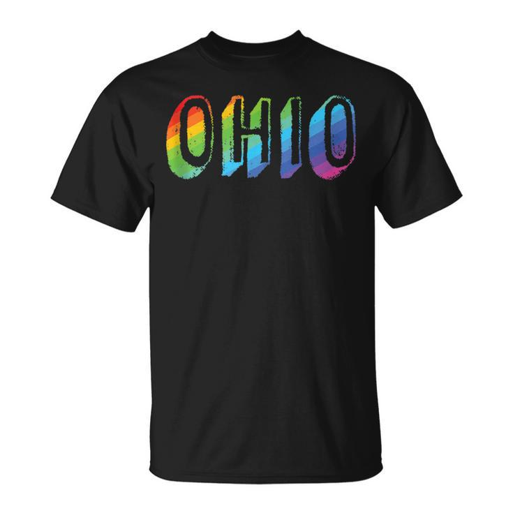 Ohio Lgbtq Pride Rainbow Pride Flag T-Shirt
