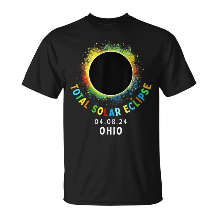 Ohio Total Solar Eclipse Totality April 8 2024 Tie Dye T-Shirt