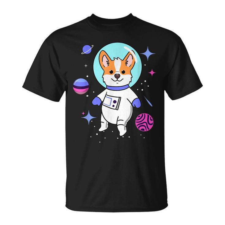 Omnisexual Corgi In Space Omnisexual Pride T-Shirt