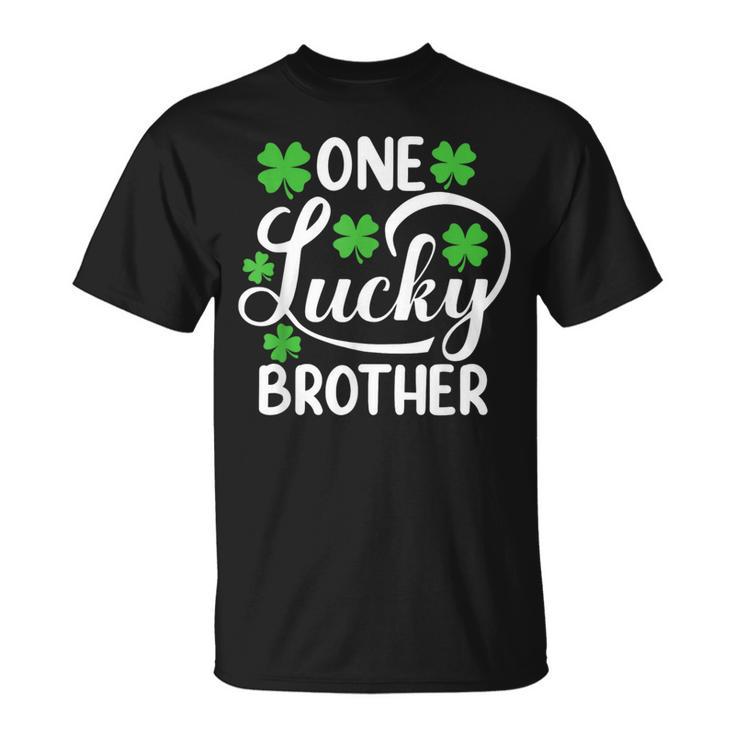 One Lucky Brother St Patrick's Day Shamrocks T-Shirt