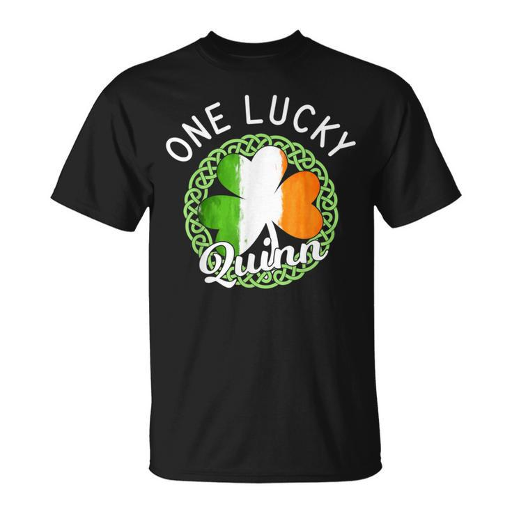 One Lucky Quinn Irish Family Name T-Shirt