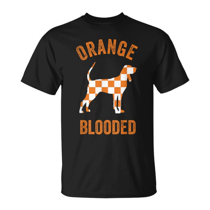 Orange Blooded Tennessee Hound Native Home Tn State Pride T-Shirt
