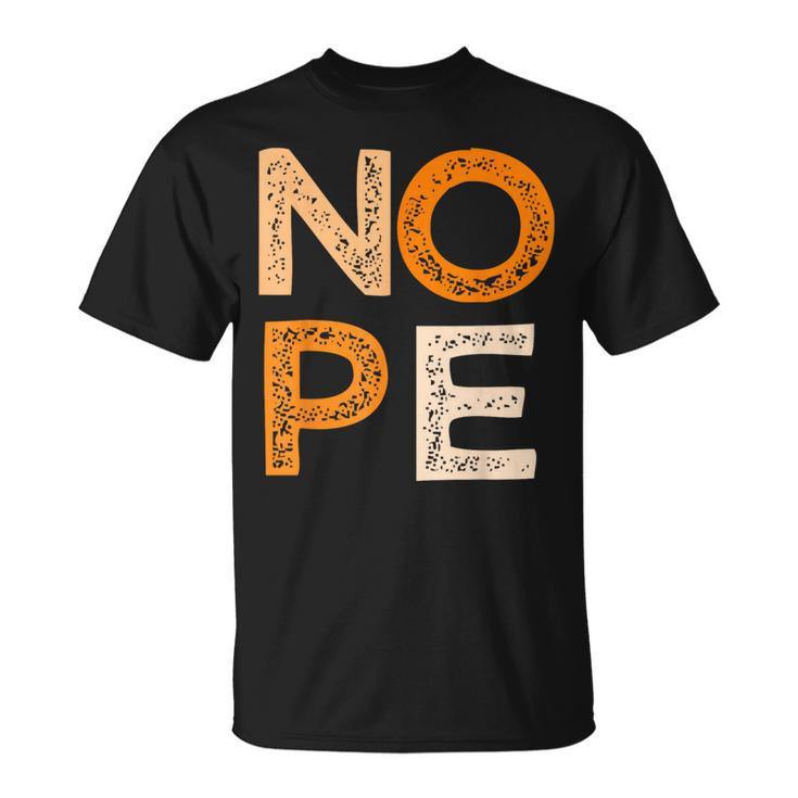 Orange Nope Orange Color Graphic T-Shirt