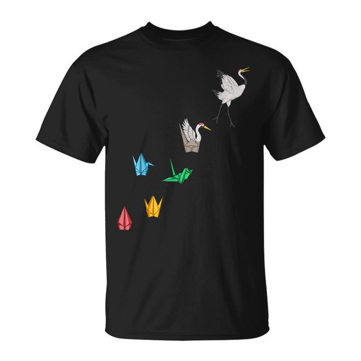 Origami Crane Japanese Origami Paper Folding Crane T-Shirt