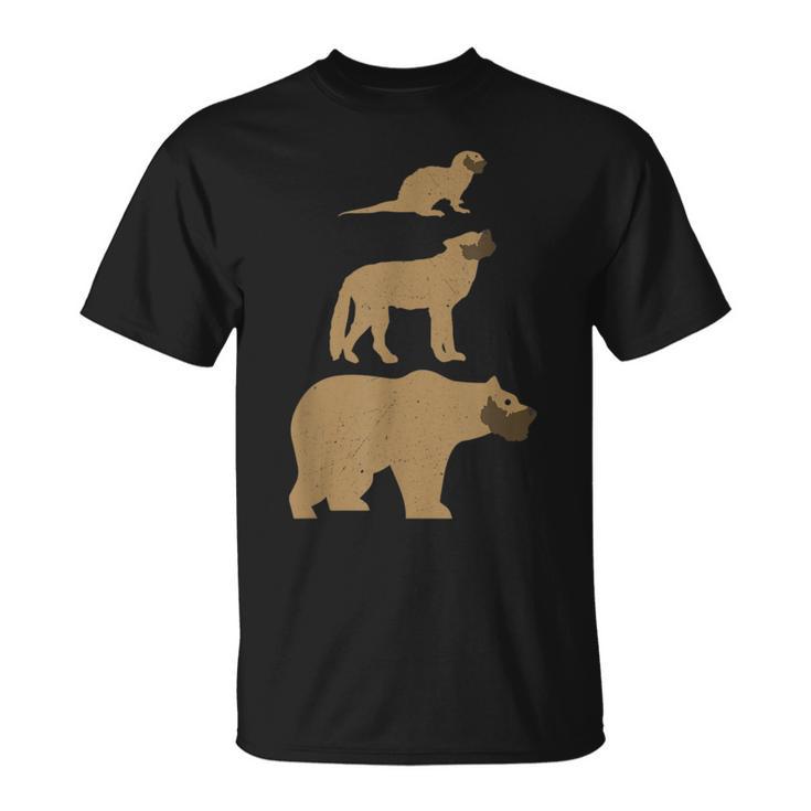 Otter Wolf Bear Gay Slang Lgbt Pride T-Shirt