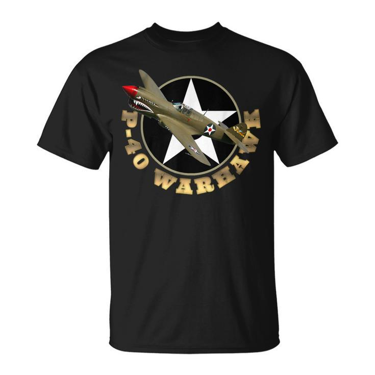 P-40 Warkhawk Fighter Aircraft Ww2 Airplane Military T-Shirt