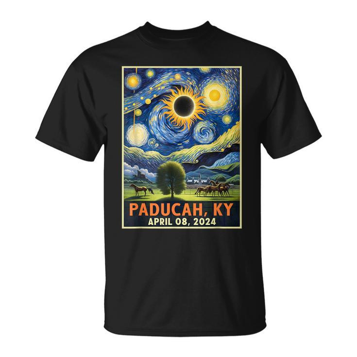 Paducah Kentucky Total Solar Eclipse 2024 Starry Night T-Shirt