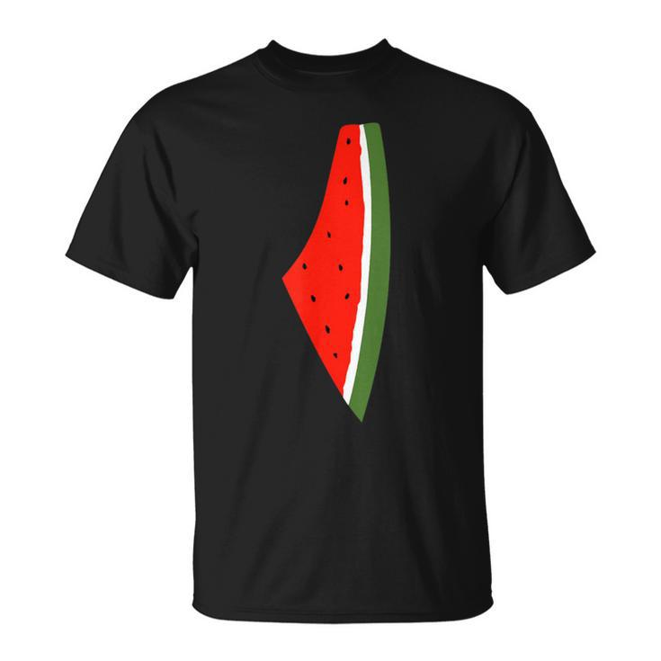 Palestine Watermelon Watermelon Palestine Map T-Shirt