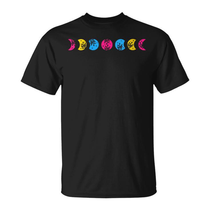 Pan Pride Pansexual Lgbtq Moon Phase Subtle Lgbt Gay Pride T-Shirt