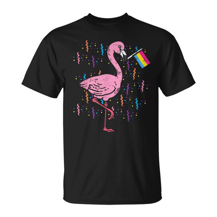 Pansexual Flag Flamingo Lgbt Pan Pride Stuff Animal T-Shirt