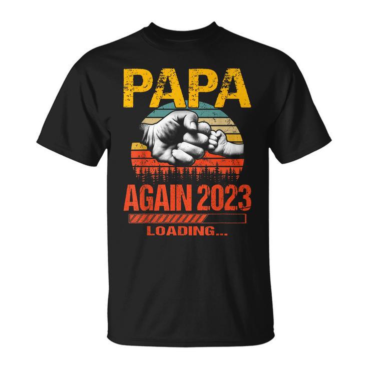 Papa Again Est 2023 Loading Future New Father's Day T-Shirt