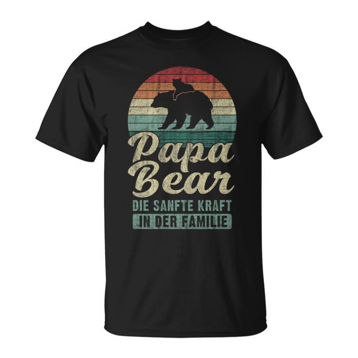 Papa Bear 1 Bären-Welpe Papa 1 Kindatertag Bär T-Shirt