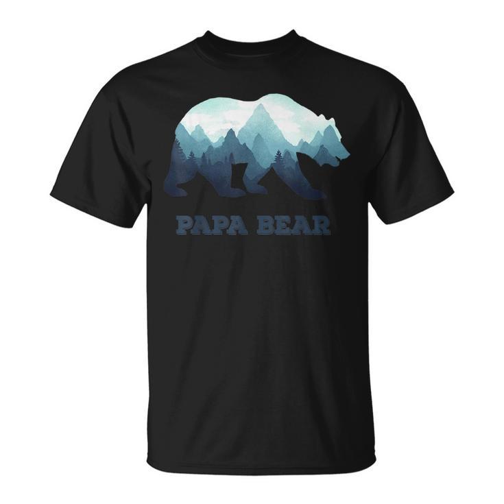 Papa Bear Wildlifeatertagsgeschenk Für Papa Papa Oder Dada T-Shirt