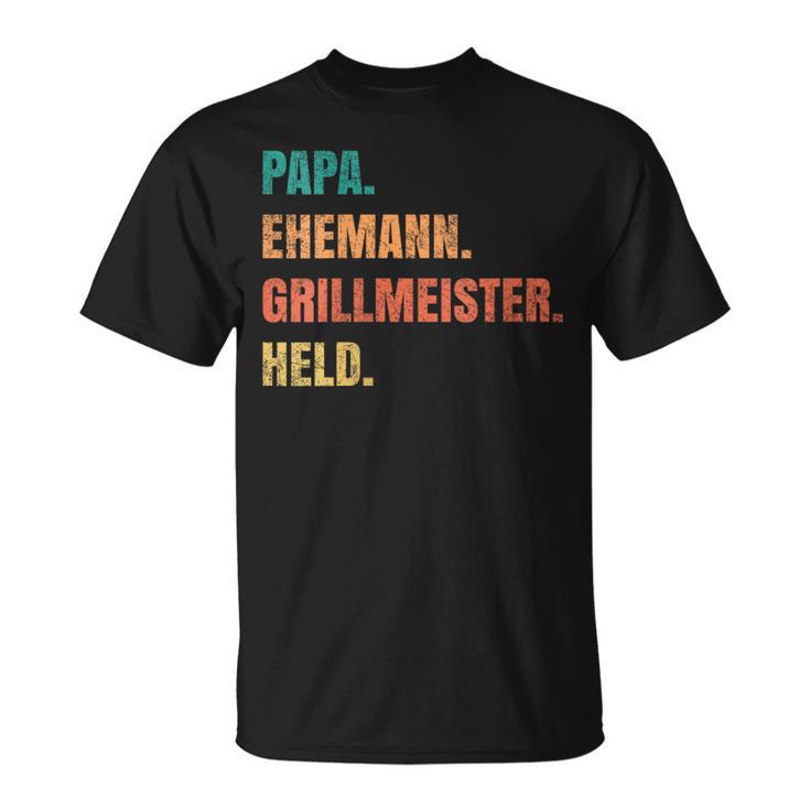 Papa Grillmeister Ehemann Held T-Shirt