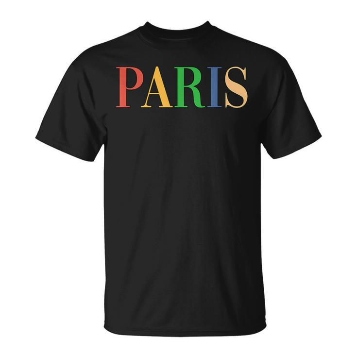 Paris Vintage Retro Colors Aesthetic Classic T-Shirt