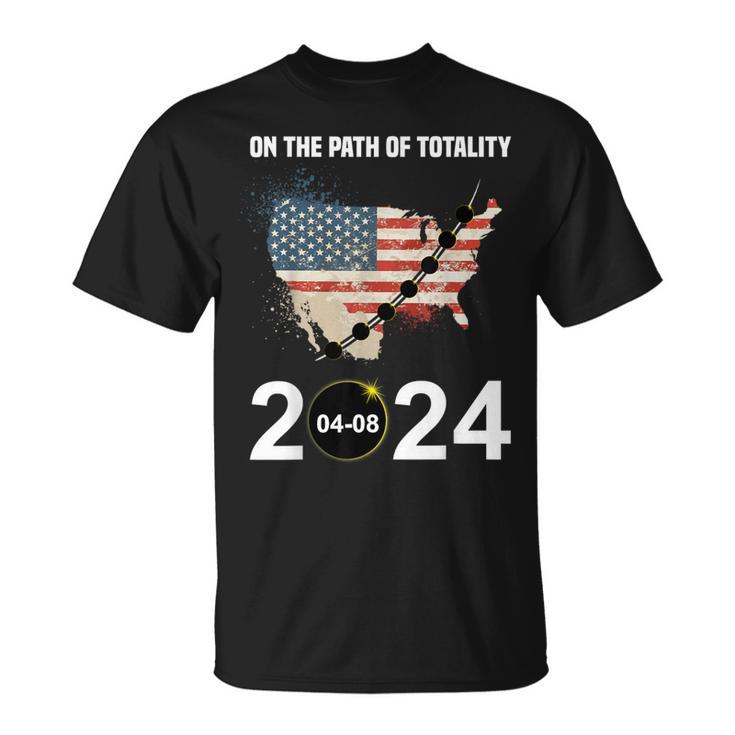 Path Of Totality Eclipse 2024 Usa Total Solar Eclipse T-Shirt