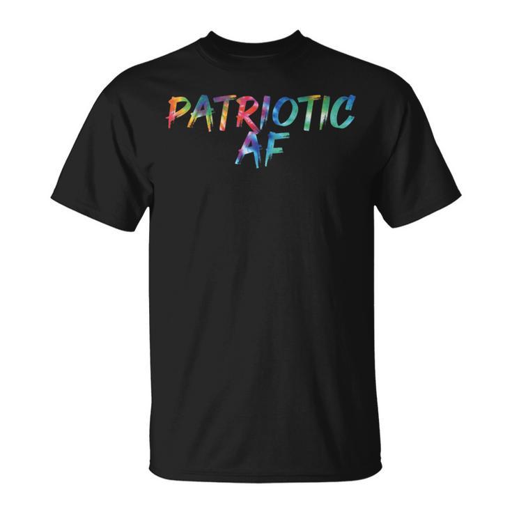 Patriotic Af Tie Dye Awesome Vintage Inspired Streetwear T-Shirt