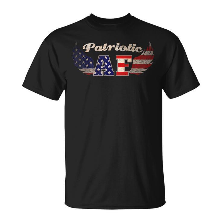 Patriotic Af Vintage Style American Flag T-Shirt