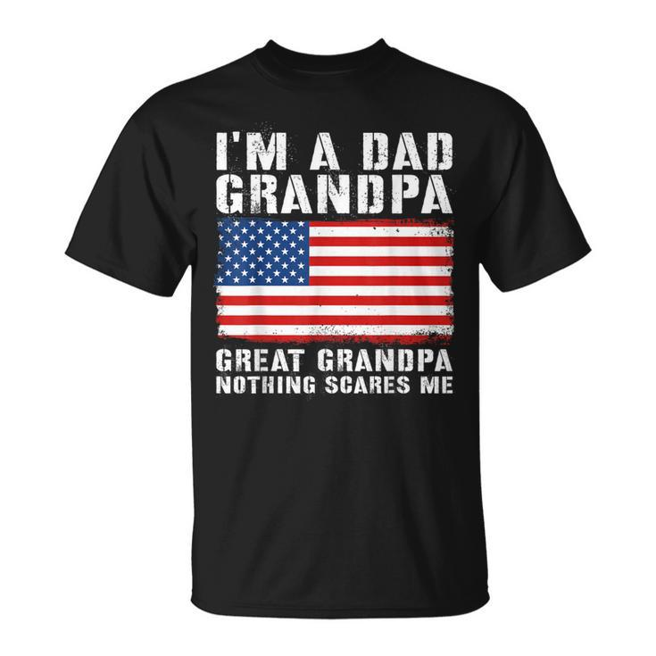 Patriotic American Flag Dad Grandpa Great Grandpa Graphic T-Shirt