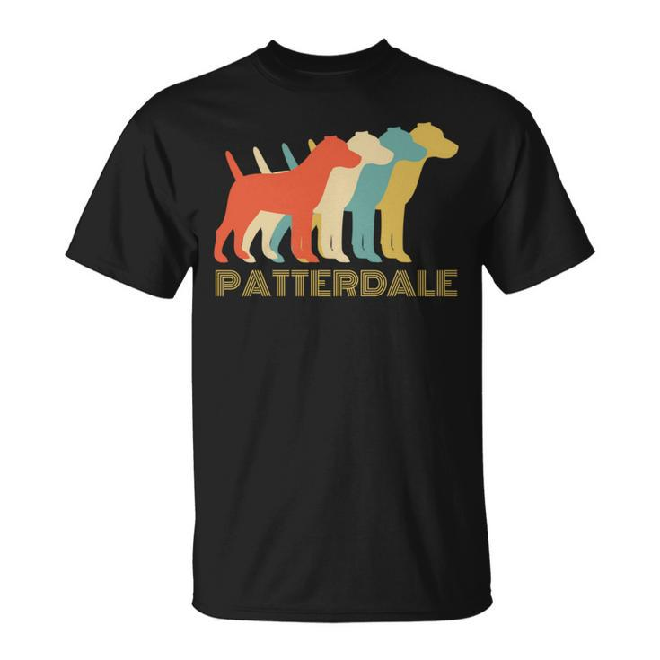 Patterdale Terrier Dog Breed Vintage Look Silhouette T-Shirt