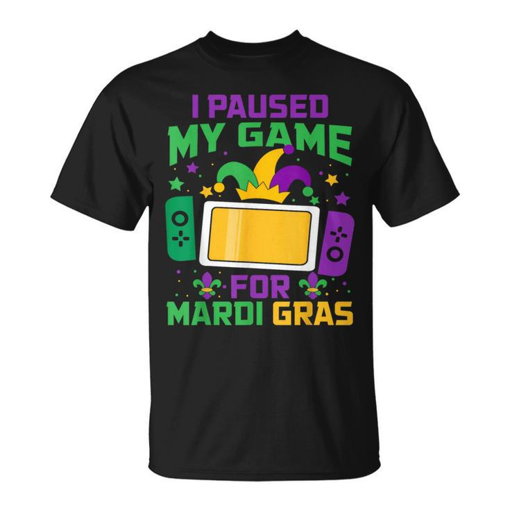 I Paused My Game For Mardi Gras Video Game Controller Boys T-Shirt