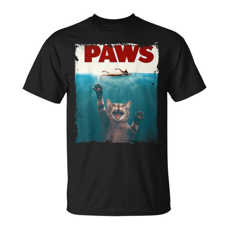 Paws Kitten Meow Parody Cat Lover Cute Cat T-Shirt