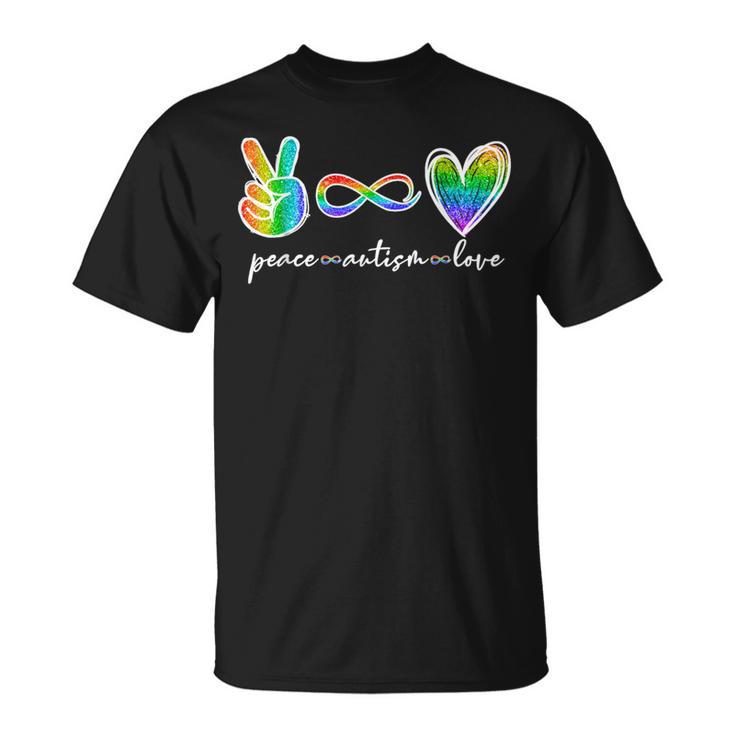 Peace Autism Love Infinity Symbol Autism Awareness T-Shirt