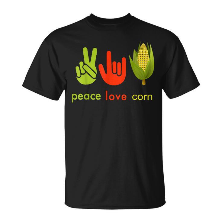 Peace Love Corn Perfect For Corn Farmers T-Shirt