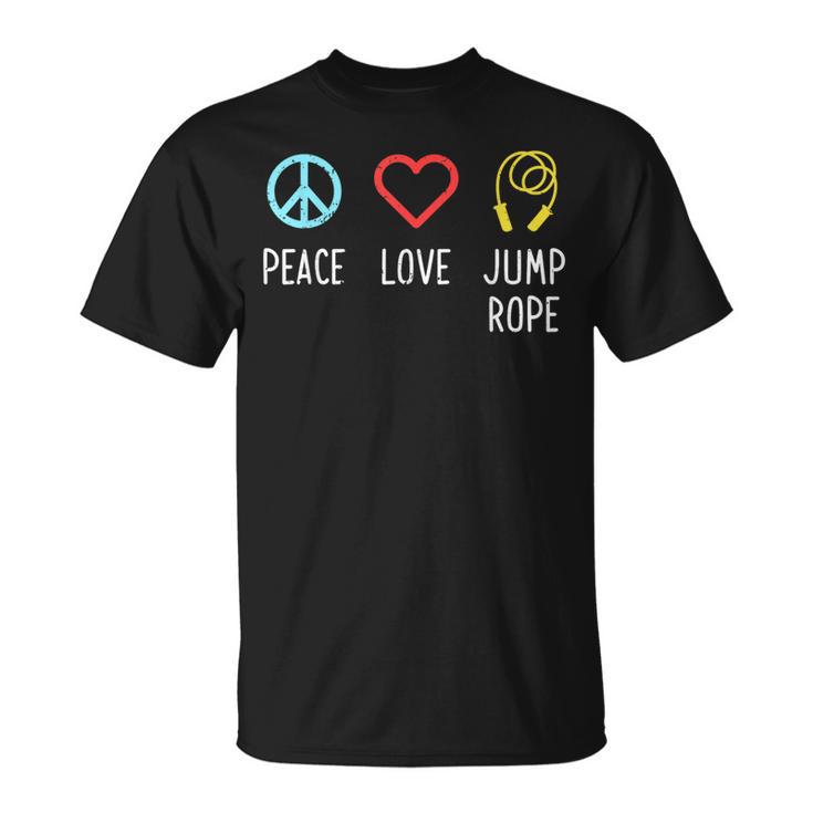 Peace Love Jump Rope Jumping Skipping Sports T-Shirt