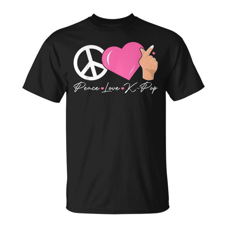 Peace Love K-Pop Cute Kpop Music Anime Lover T-Shirt
