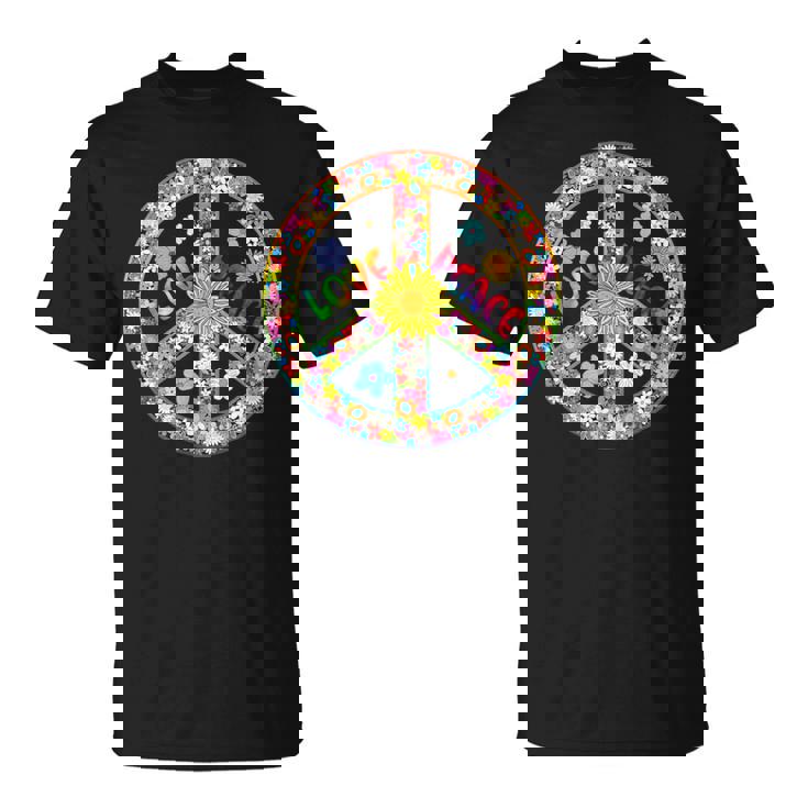 Peace Sign Love T 60S 70S Tie Die Hippie Costume T-Shirt