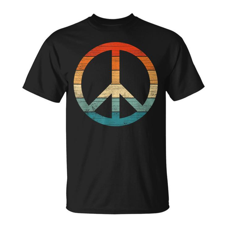 Peace Sign Vintage Distressed Anti War Freedom Retro T-Shirt