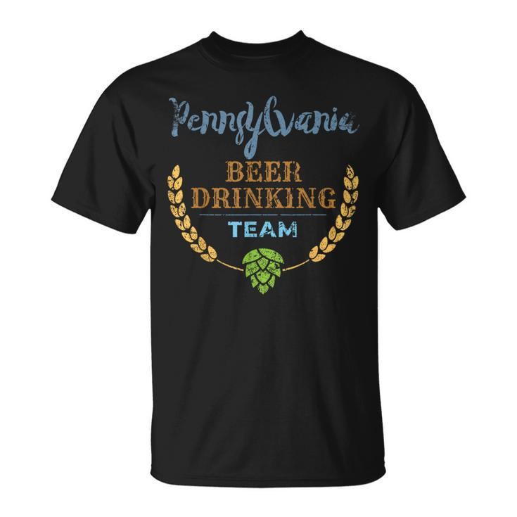 Pennsylvania Beer Drinking Team Vintage Style T-Shirt