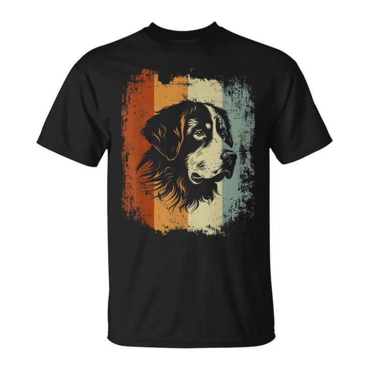 Perro De Montaña Bernés De Estilo Retro Camiseta unisex